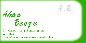 akos besze business card